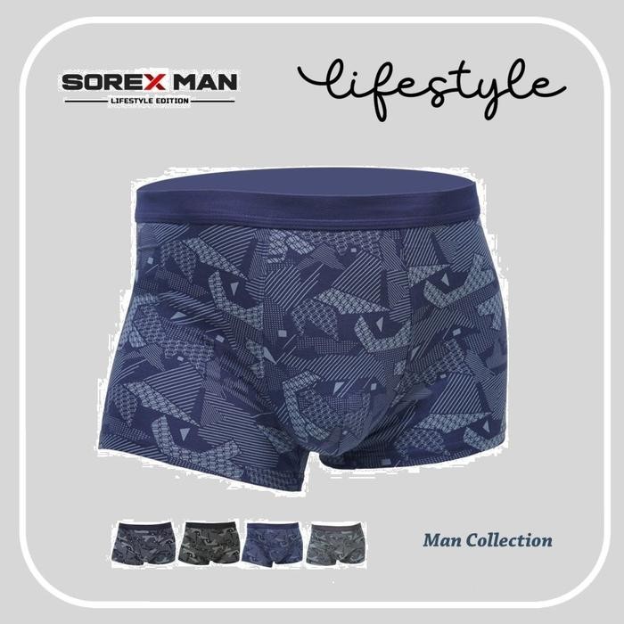 CELANA DALAM BOXER PRIA SOREX MAN KATUN MOTIF 2PCS