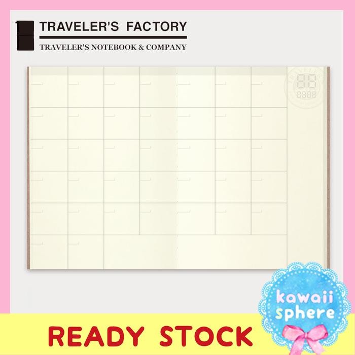

Travelers Notebook Refill 006 Monthly Free (Undated) Passport Size #Gratisongkir