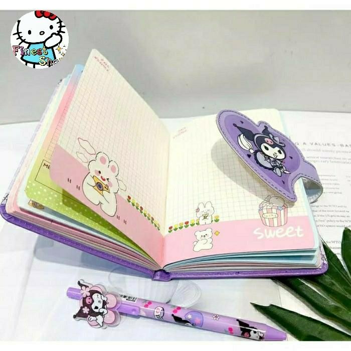 

Paket Diary Set Jurnal 7In1 Sanrio Gift Box Cinnamo Kuromi Melody Kado Buku Stationery Paper