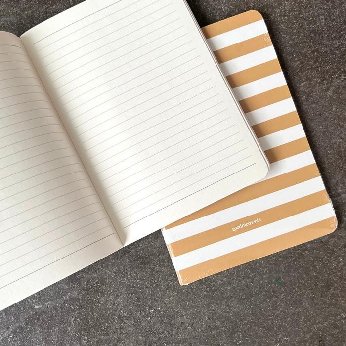 

Notebook Stripes - Brown - Goodmoments #Gratisongkir
