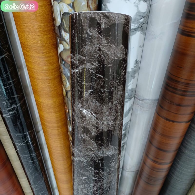 sticker triplek,sticker lantai,sticker meja serbaguna motif kayu sudah ada lem Lebar 122cm