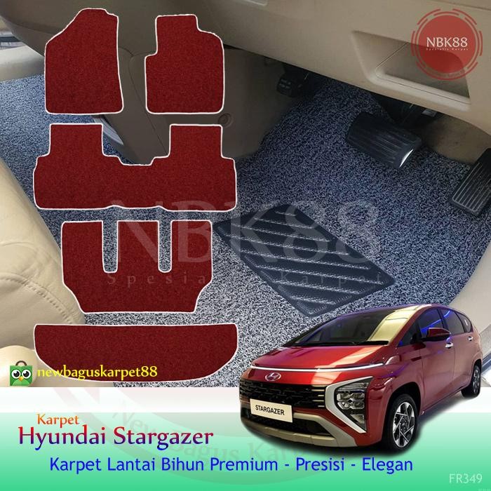 Karpet Mobil Hyundai Stargazer 2022 Full Set Mie Bihun Premium 2Warna