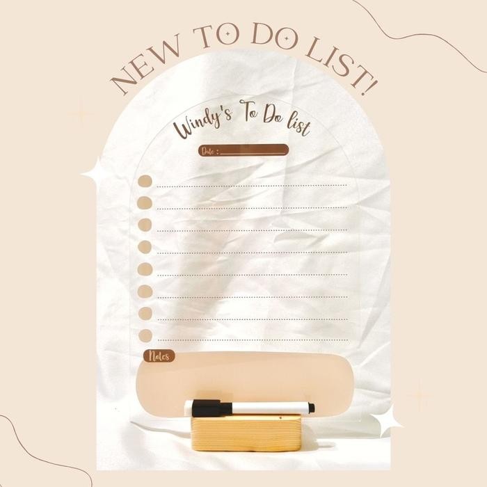 

Custom Acrylic Arch To Do List / Meal Planner / Weekly Planner #Gratisongkir