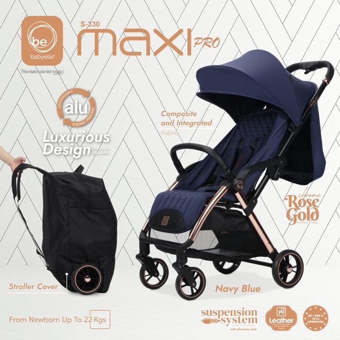 Stroller Baby Elle / BabyElle Maxi Pro S-330 Rose Gold/ Cabin Size