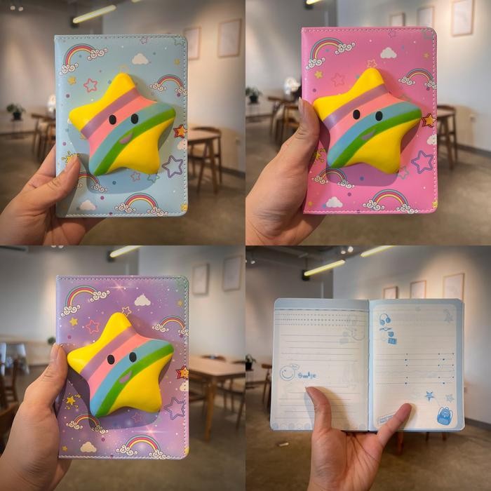 

Buku Diary Agenda Catatan Note Book Squishy Karakter Star Bintang #Gratisongkir