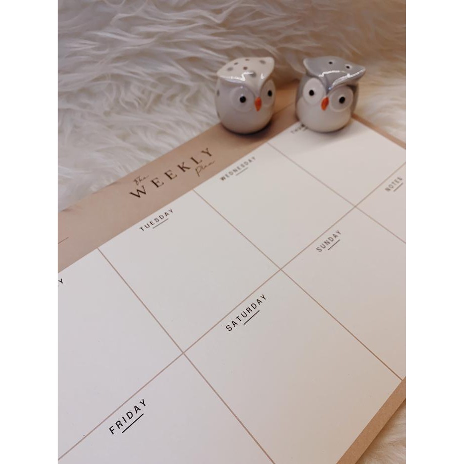 

Simple Basic Weekly Planner Mingguan A4 #Gratisongkir