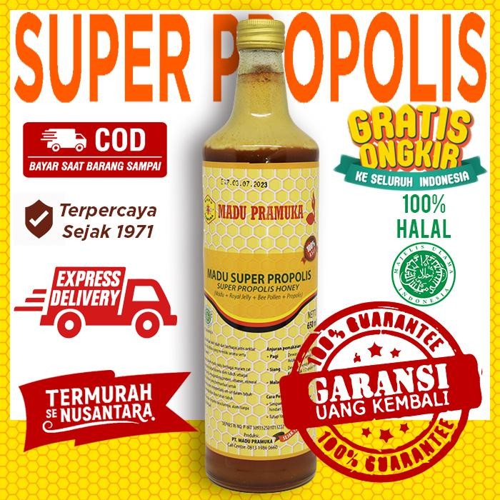 

Madu Pramuka Super Propolis 650 ml 100% Madu Murni Organic Natural