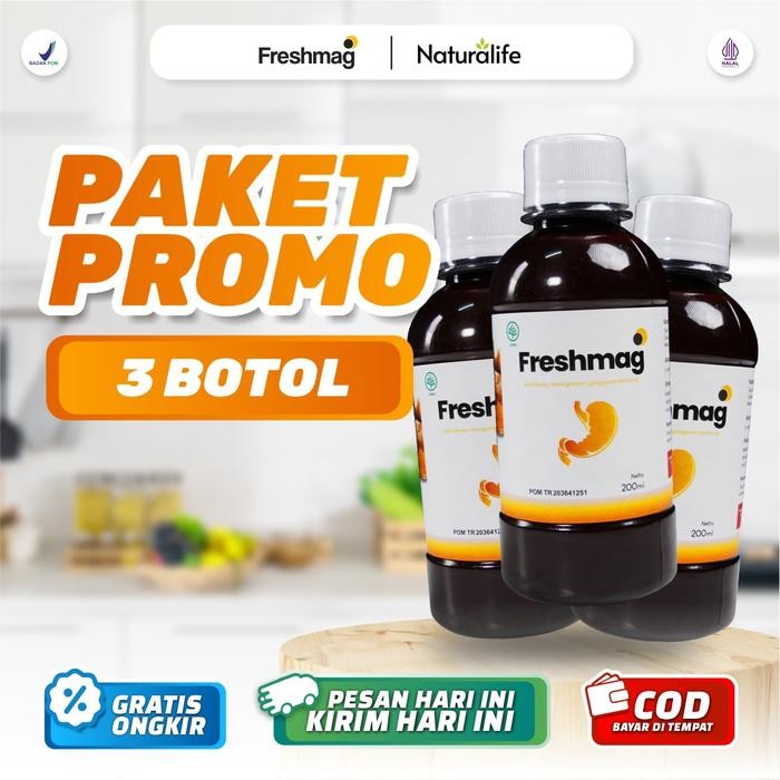

[PROMO] PAKET 3 BOTOL FRESHMAG - Untuk Bantu Masalah [ Maag Asam lambung & Gerd ] - Madu Honey