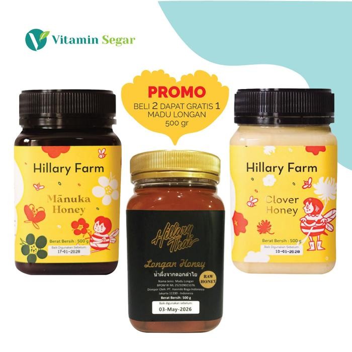 

Manuka Honey + Clover Honey Free Madu Longan 500gr