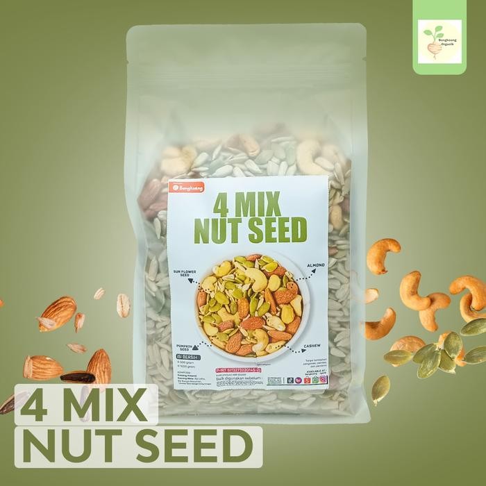 

4 MIX NUT SEED 1KG - Almond Cashew Pumpkin Seed Sunflower Seed Food Kacang