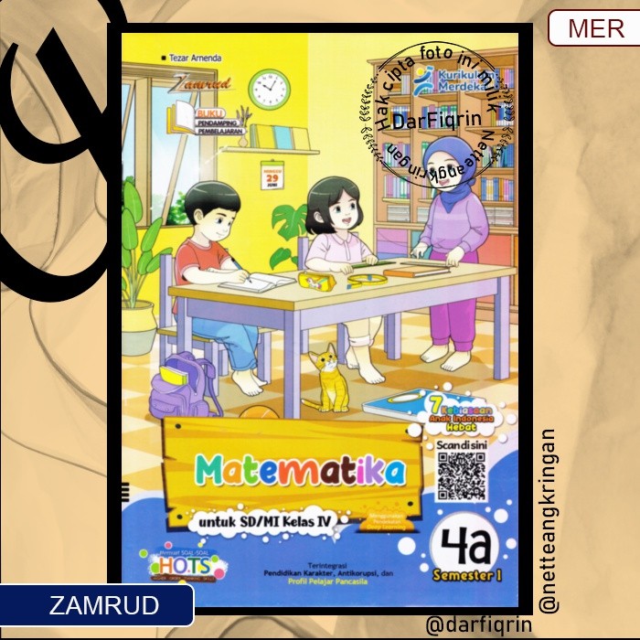 LKS Matematika Kelas 4 5 6 Semester 1 SD/MI KURMER Kurikulum Merdeka-Zamrud-HOTS-Tezar-Putri