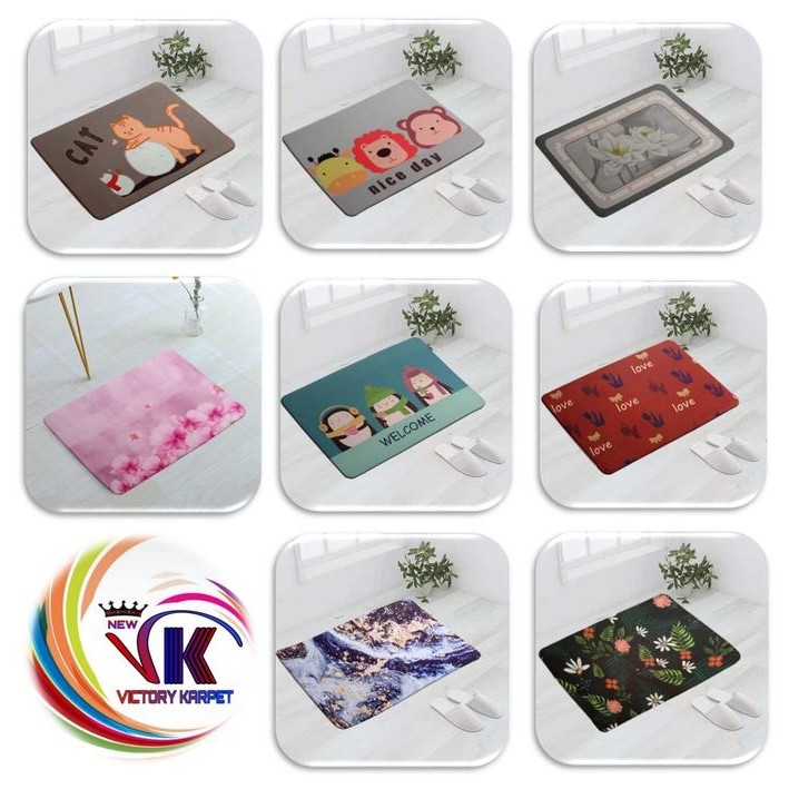 Terlaris Keset / Karpet Diatomite Ukuran 40Cm X 60Cm