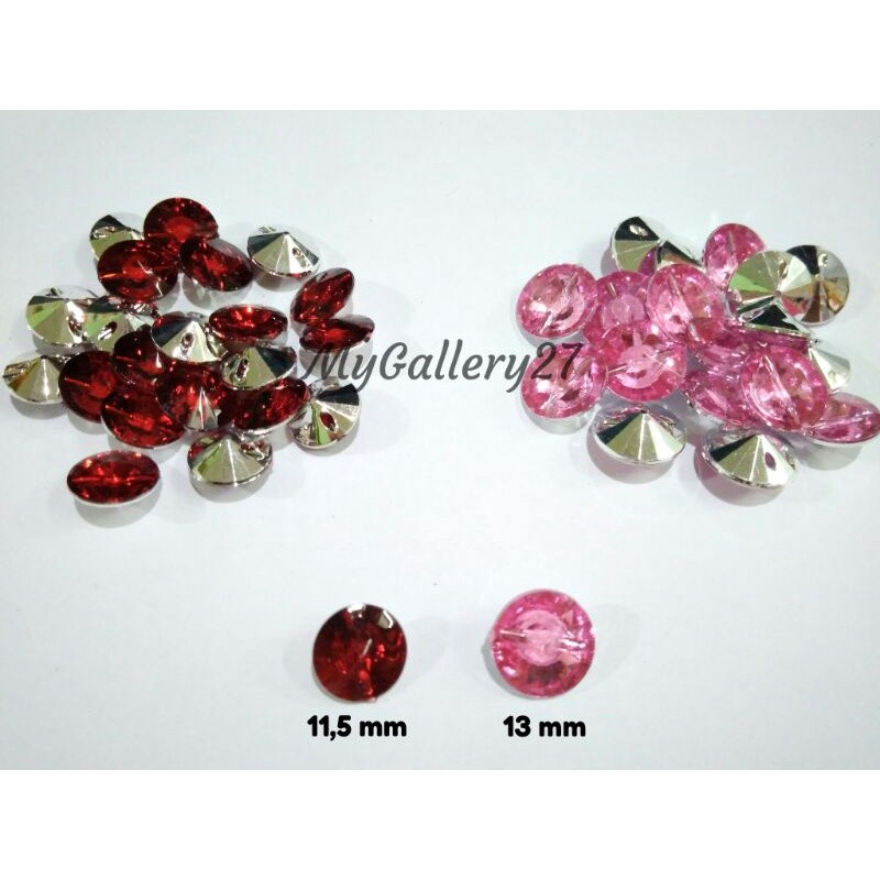 (PER GROSS) Kancing Kristal Hias Kerucut Untuk Kebaya,Craft,Kerajinan,Permata Baju Gratis Ongkir