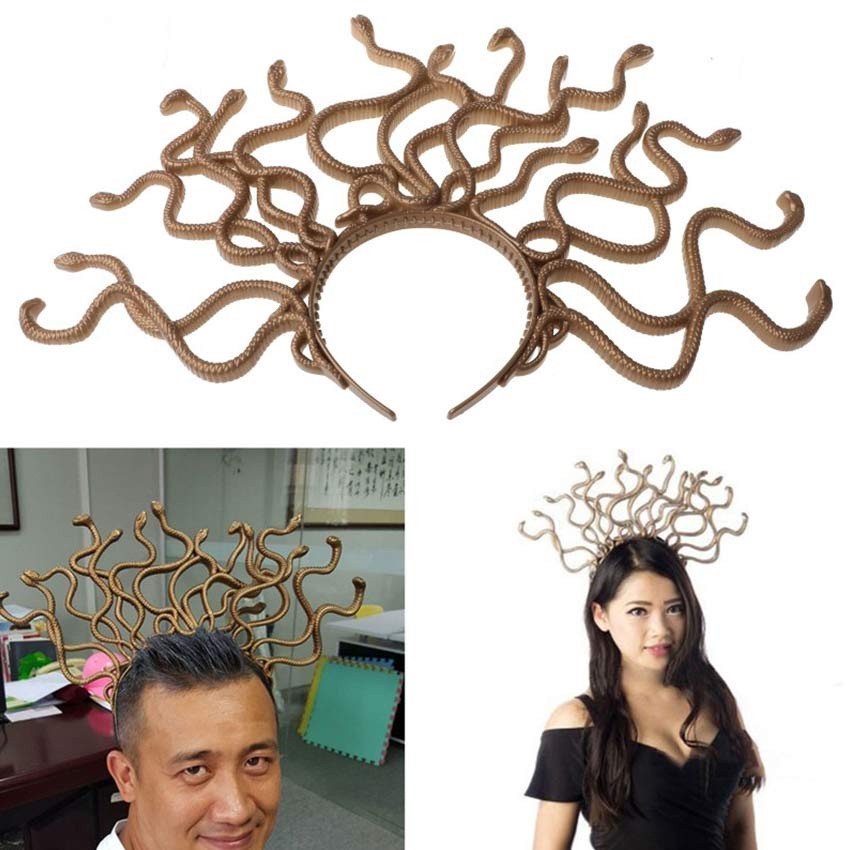 Bando Kepala Ular Medusa Bando Ratu Ular Halloween Party Kostum cosplay Ular Medusa