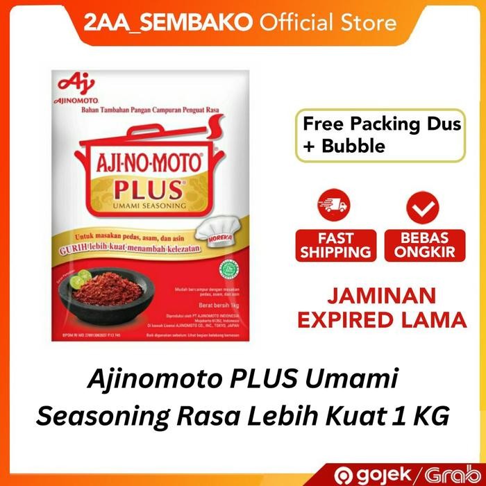 

New Ajinomoto PLUS Umami Seasoning Rasa Lebih Kuat 1 KG Ready