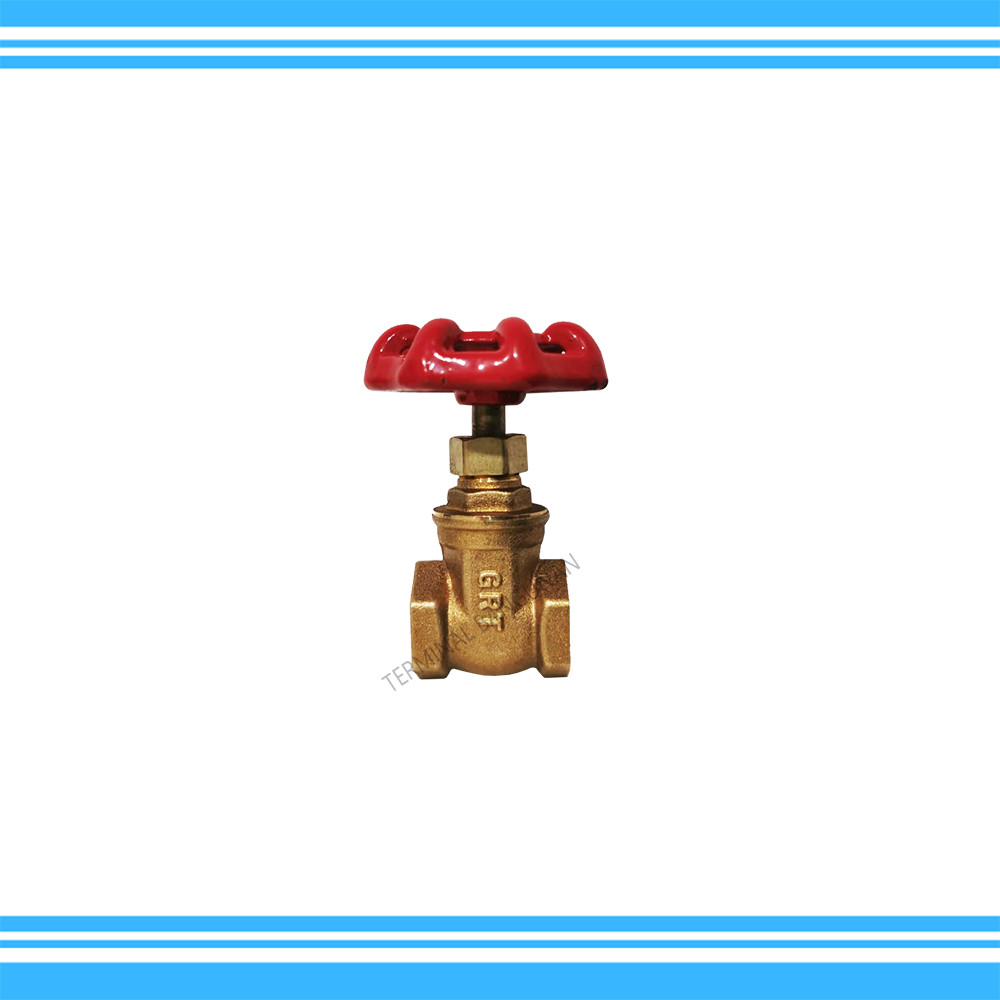 Gate Valve Kuningan Bonuci Stop Kran 1/2 Inch Drat Dalam Model Putar