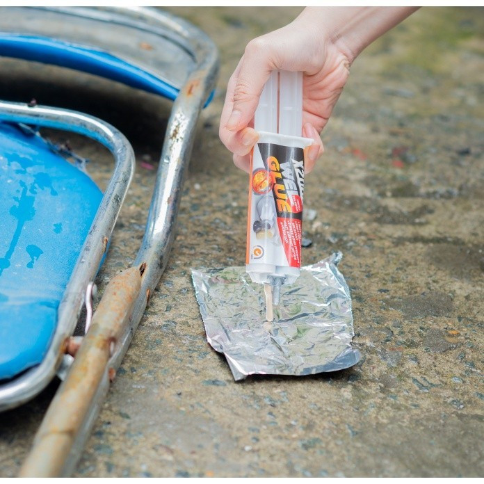 Lem besi super kuat tahan panas X2000, Lem tangki bensin bocor, Lem knalpot bocor tahan panas