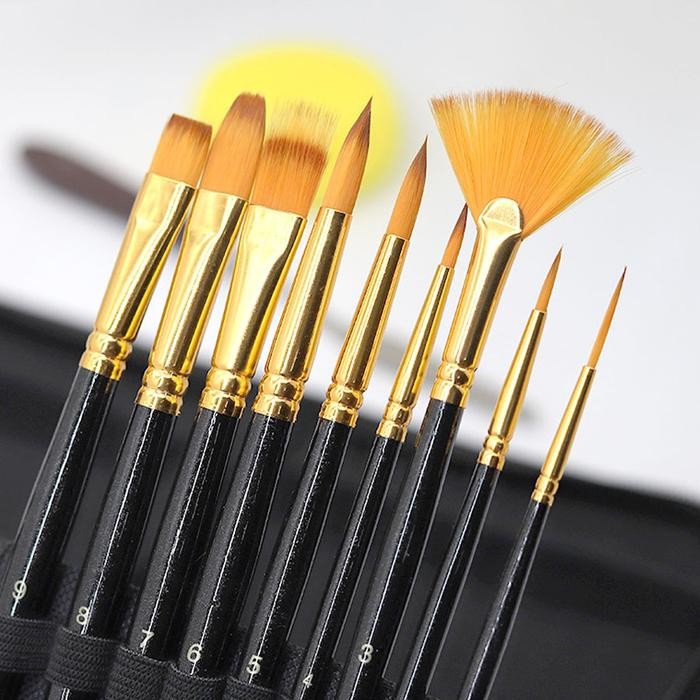 

Artemedia - Art Brush Set Kuas Lukis Brs-12 Set Kuas Alat Lukis Set Lengkap Mixing