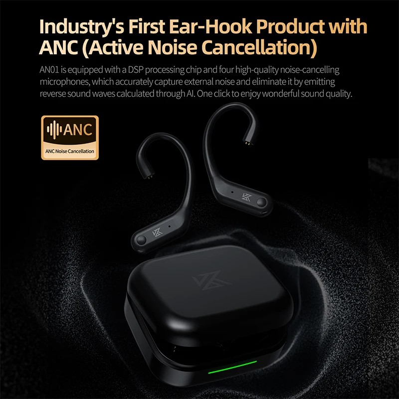 Kz An01 Wireless Bluetooth-Compatible 5.4 Cable Ear Hook With Charging Case For Kz Castor Pr2 Pr3