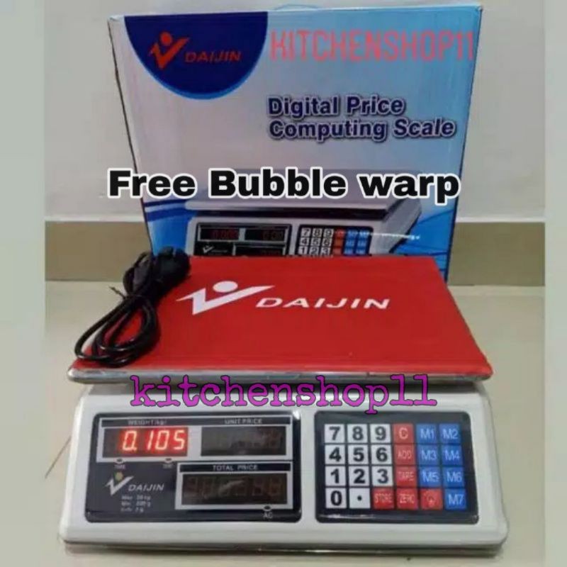 Timbangan meja digital DAIJIN 30kg / timbangan buah digital 40KG / timbangan laundry digital 30kg /