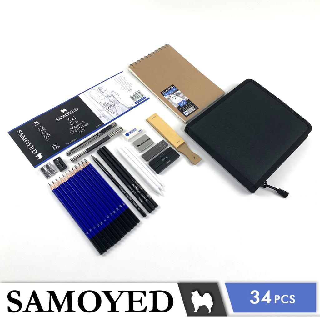 

Peralatan Pensil Gambar Sketsa / Professional Drawing Sketching Set Samoyed DRSK-P34