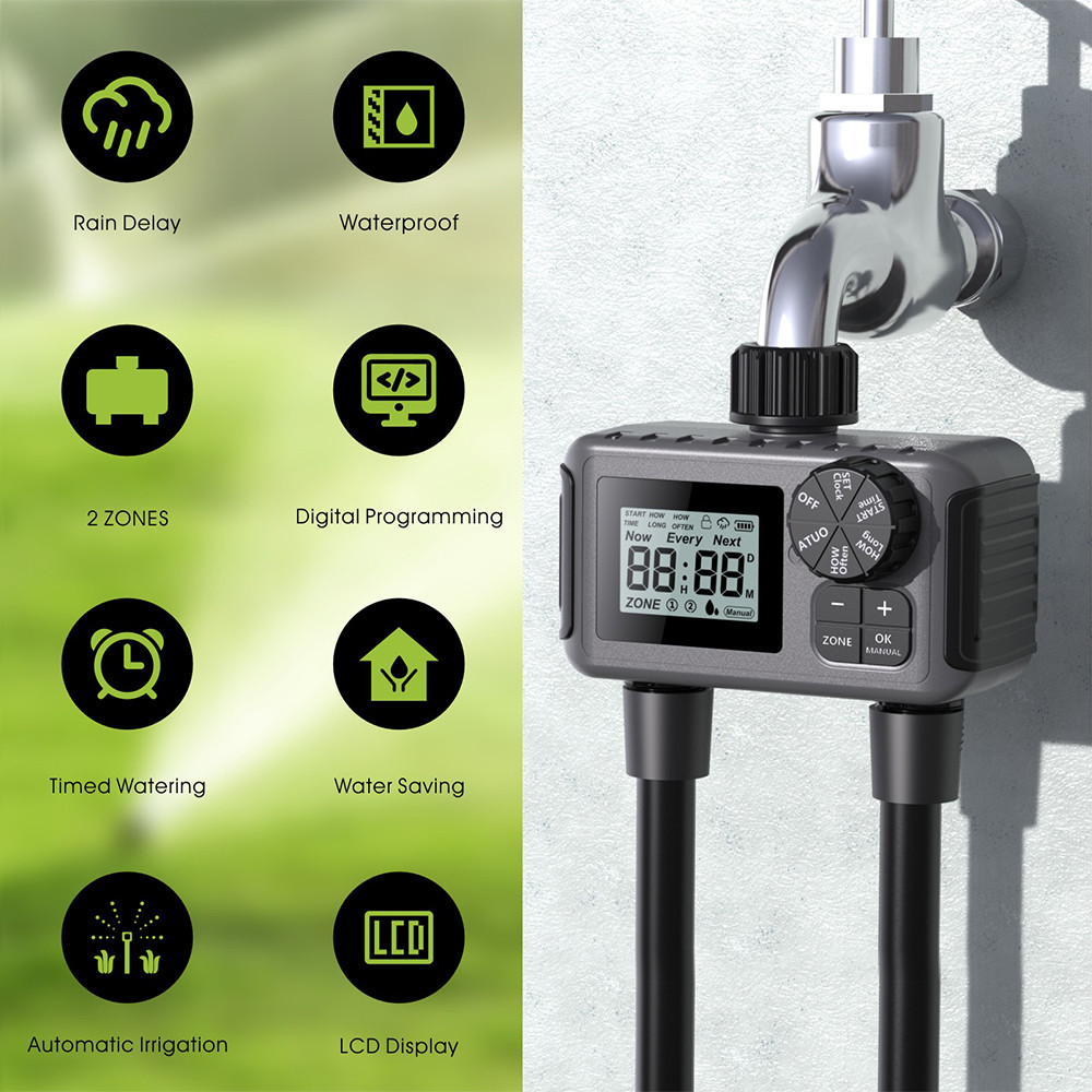 Smart Irrigation Timer Automatic Watering Timer Rain Delay Sprinkler Programmable Irrigation