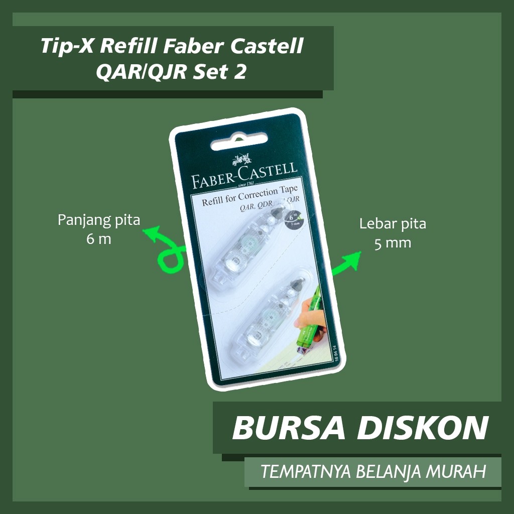 

Tip-X Refill Faber Castell QAR/QJR Set 2 Tip X Sekolah Kuliah Belajar