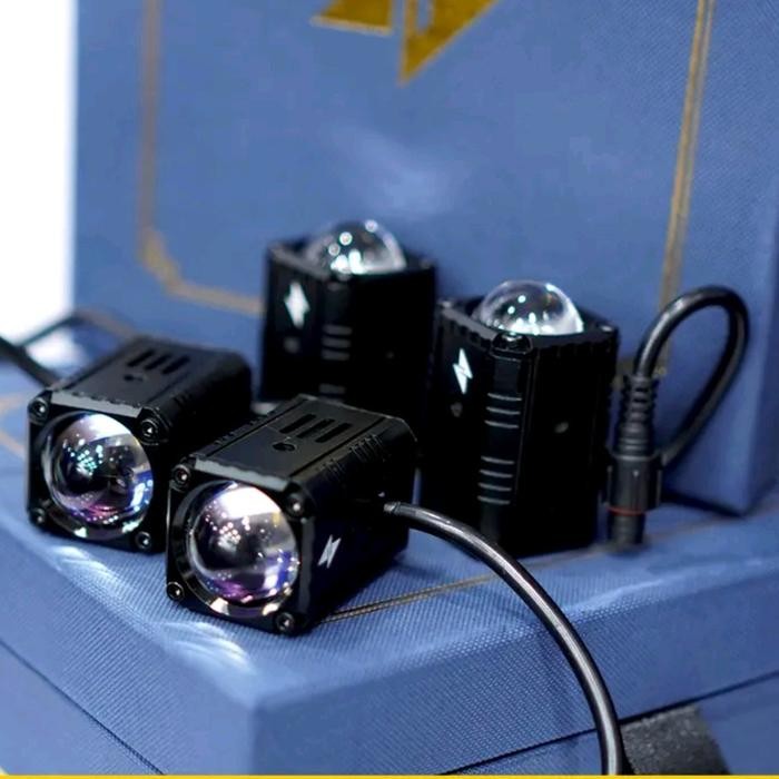 Lampu Mini Projie Lampu Mobil LED Projector SABER SR1 NANO BLUE LENS Kuning Putih Proyektor Lcd best