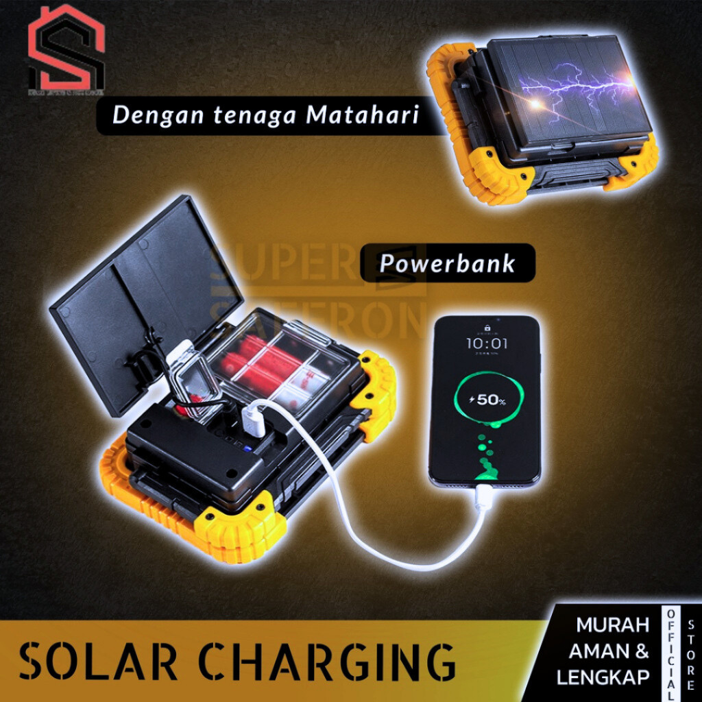 Lampu Darurat LED Panel Surya 2 5 COB Solar Multifungsi Serbaguna Rechargeable