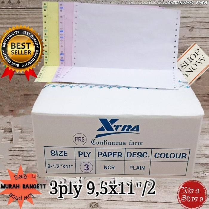 

Kertas Continuous Form 3Ply 9,5X11"/2