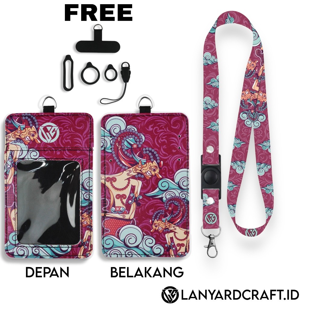 

Lanyard Craft Holder ID Card Kulit Printing UV Various type - Wayang Series V3