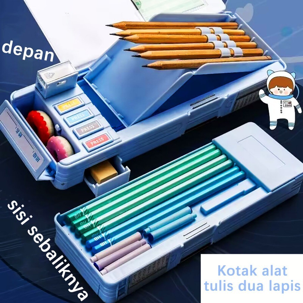 

Kotak alat tulis kartun multifungsi portabel band pembelajaran hadiah alat penyimpanan alat