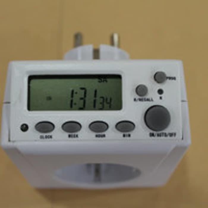 Digital Timer Programmable Stop Kontak Program Otomatis, Charger Hp