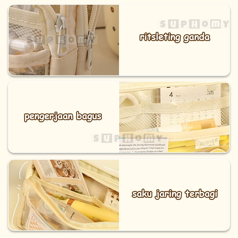 

kotak pensil aesthetic Tas PenaTempat Pencil Tas Pensil tempat alat tulis kapasitas besar