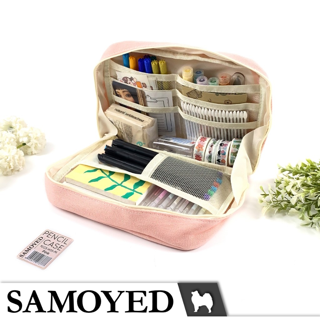 

Tempat / Kotak Pensil / Alat Tulis / Kosmetik / Dompet Kain Kanvas / Stationery / Pencil / Pen /