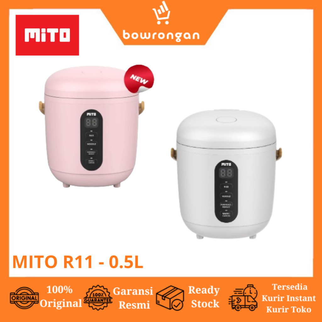 MITO Mini Rice Cooker - Penanak Nasi Praktis untuk Bekal & Traveling R11 WE