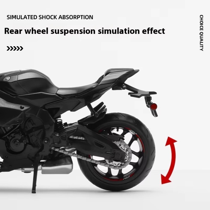 Diecast Motor Alloy Yamaha YZF-R1 By CCA Official Lisence Scala 1:12