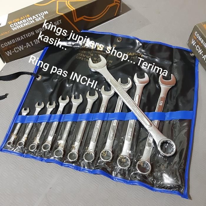 IWT INCHI KUNCI KOMBINASI WRENCH RINGPAS RING PAS SET 5/16 SD 1IN IWT