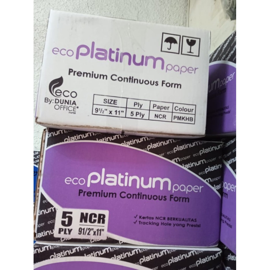 

Continuous Form Ukuran 9,5 Inch x 11 Inch, 5 Ply NCR Merk Platinum
