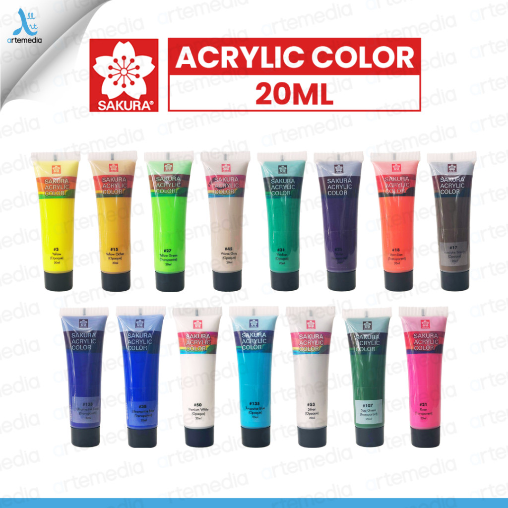 

Sakura Acrylic 20ml Acrylic Color Paint Cat Akrilik - 01/02