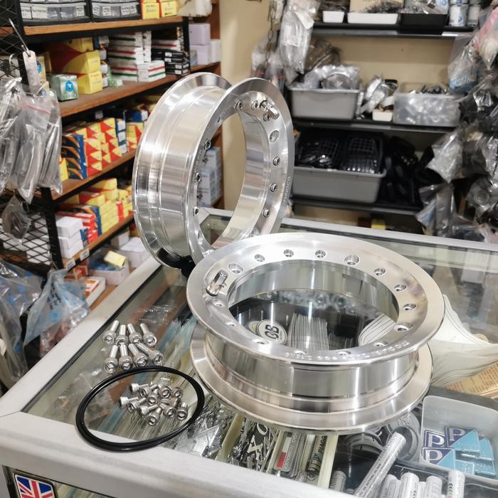 Velg Tubeless GScooter modular Polish cnc Ring 8 Set Vespa Super PS