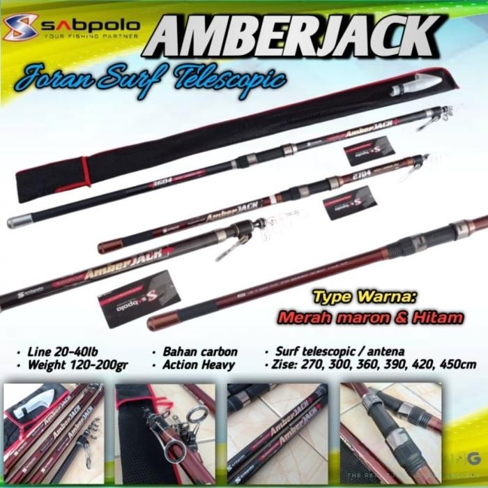 Joran Pancing surf sabpolo amber jack 270 300 360 390 420 dan 450 joran pantai Mancing pasiran