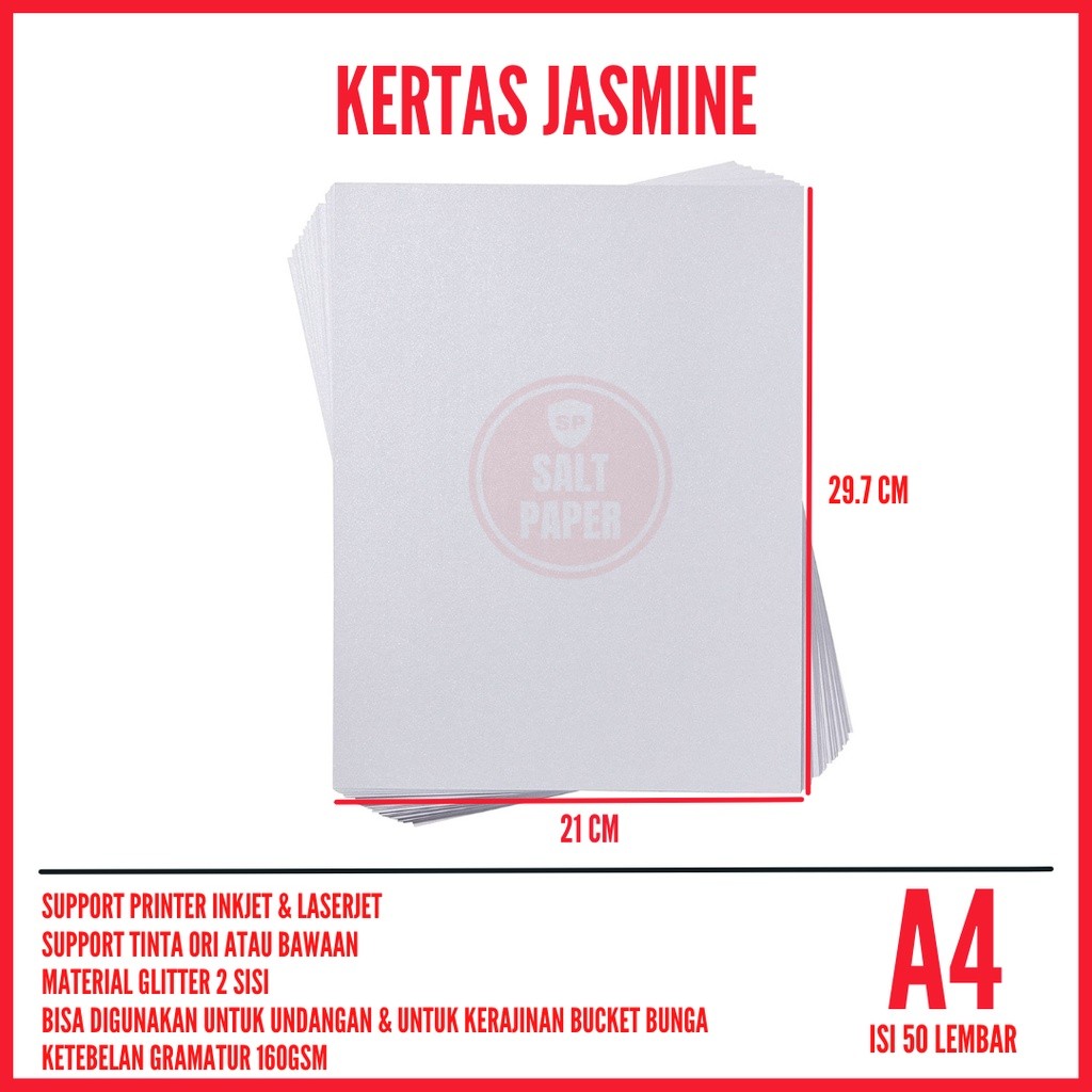 

Kertas Jasmine A4 Isi 50 Lembar / Kertas Jasmine Paper Flower / Kertas Jasmin
