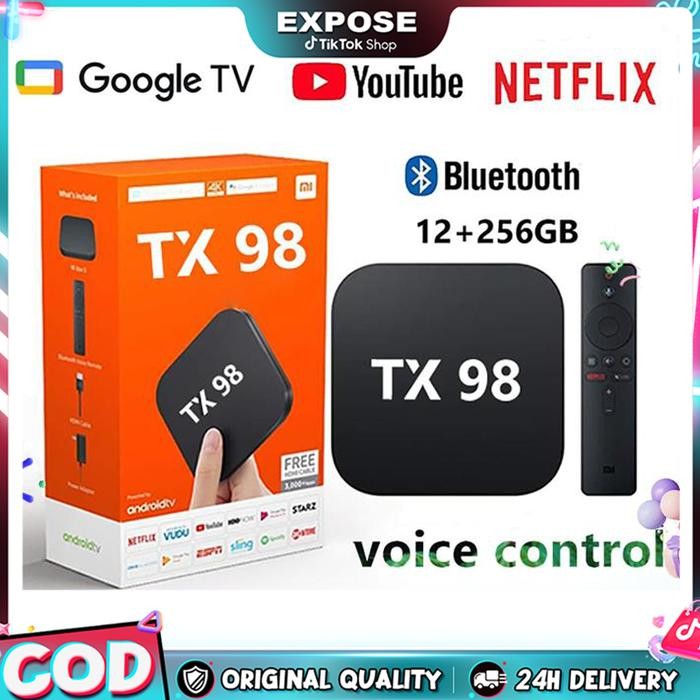 TX 98 android tv BOX 8k Android set-top box 16+256G Bluetooth connection intelligent Voice control