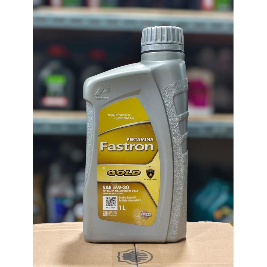 SALE OLI MOTOR PERTAMINA FASTRON GOLD SAE 5W-30 RACING BMW LONGLIFE 1L 100% ASLI