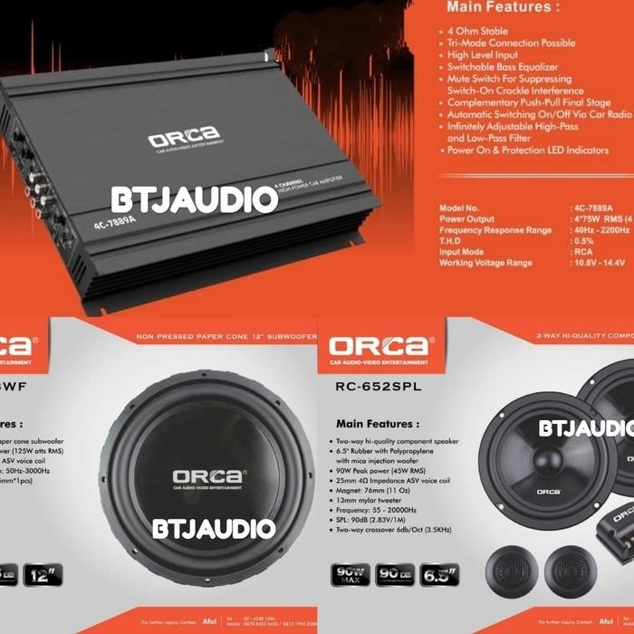PREMIUM PAKET AUDIO MOBIL MURAH BRAND by ORCA