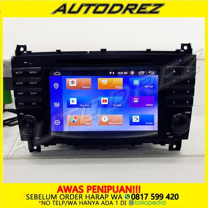 Headunit Android 10 Mercy Mercedes C-Class W203 Facelift Tercanggih Promo