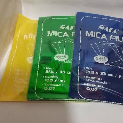 

Mika jilid cover mika film tipis Nafa F4 (perpak = 100 lembar)