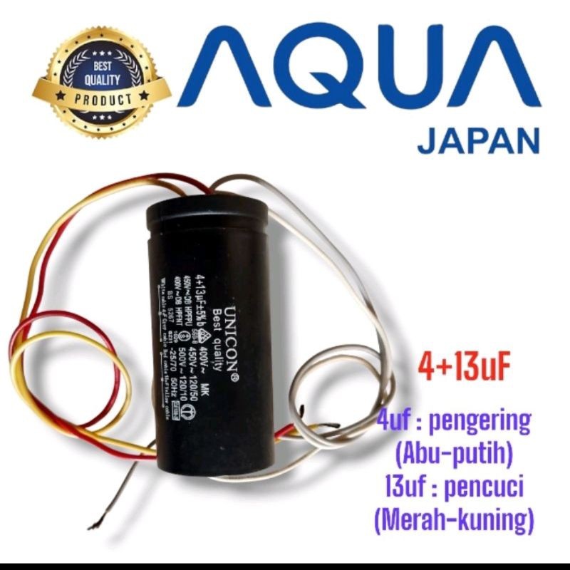 KAPASITOR MESIN CUCI AQUA CAPASITOR MESIN CUCI 2 TABUNG AQUA 6KG - 14 KG