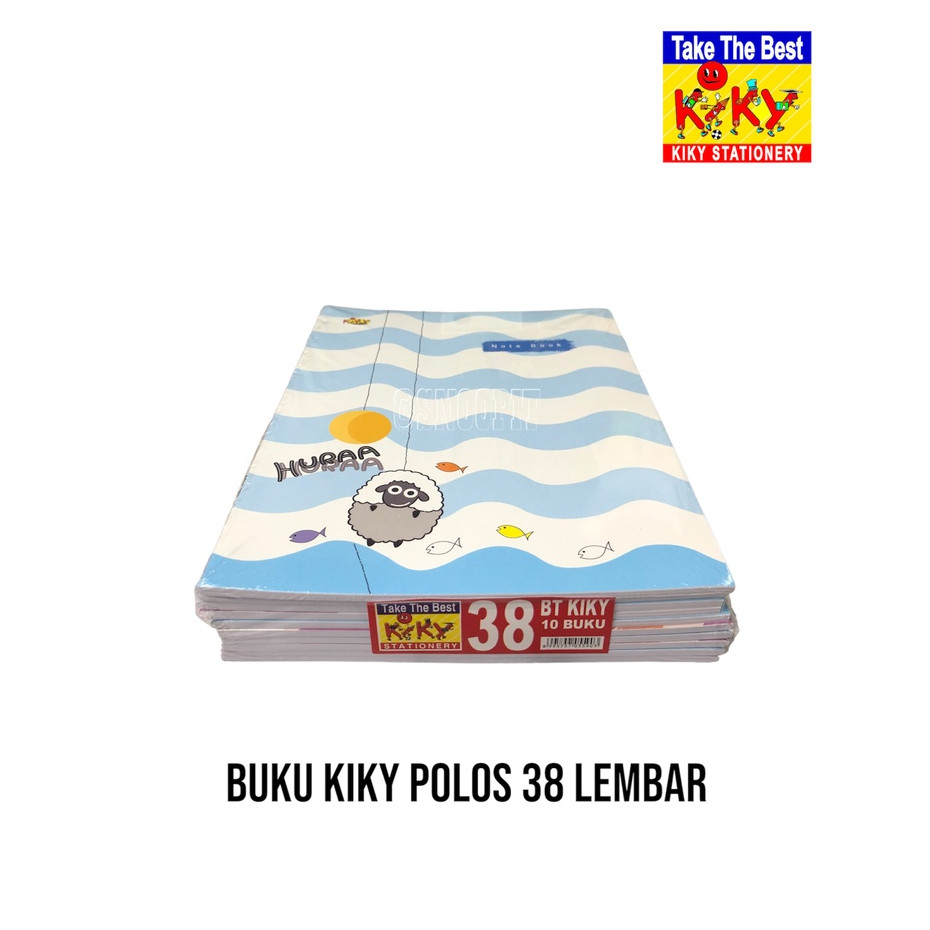 

Buku Tulis KIKY 38 Lembar Polos Motif Cover Random - 1 Pak ( 10 Pcs ) - SHSNP